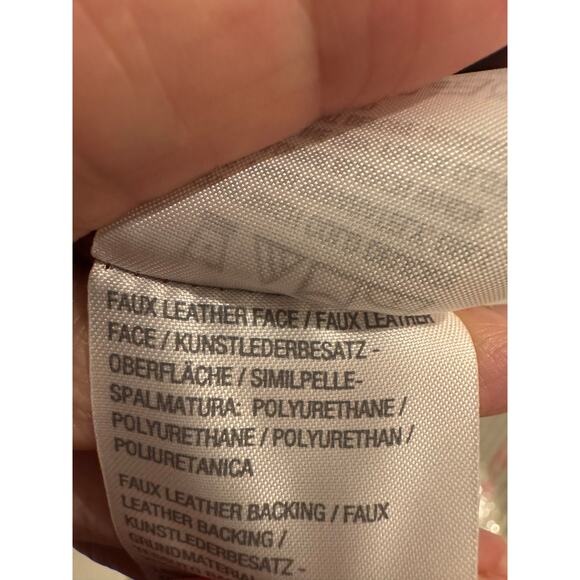 Dennis Basso Faux Leather Blazer Jacket LP Large Petite Red NWT - Picture 4 of 5